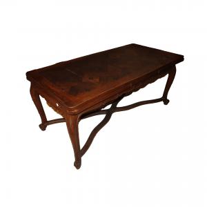 Mesa Retangular Francesa em Estilo Provençal com Entalhes